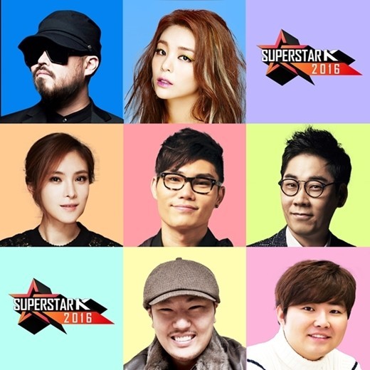 韩国mnet电视台选秀节目《super star k2016》将设置7人评委团,给观众