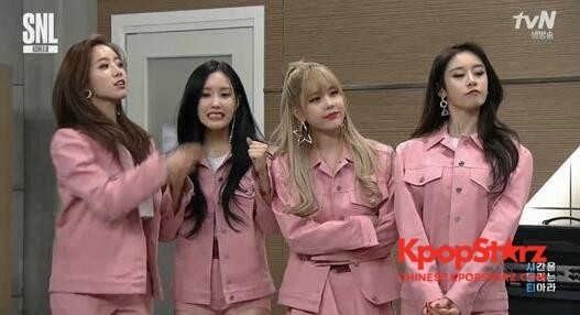 四人组的tara出演《snl korea》 成员们都很热情
