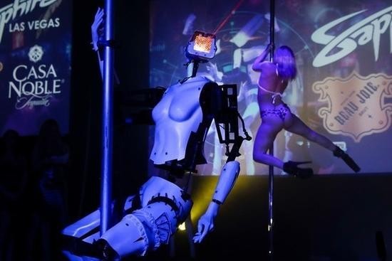 钢管舞机器人亮相CES消费电子展：Android系统驱动
