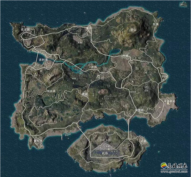 腾讯公布国服《绝地求生》地图:网友认为海岛原型就是