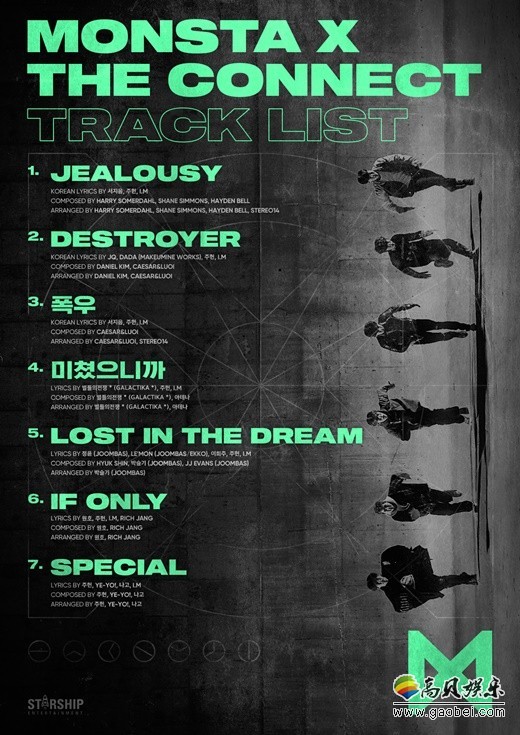 MONSTA X新专辑全曲歌单正式公开 包括主打歌在内的共7首歌曲