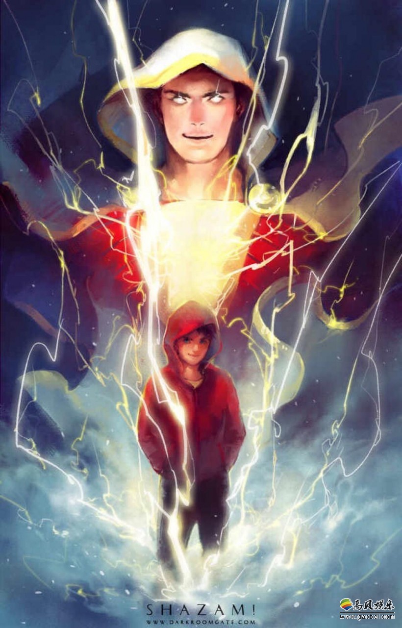 DC超级英雄电影《沙赞》曝光首张海报：电影的片名logo也正式公布