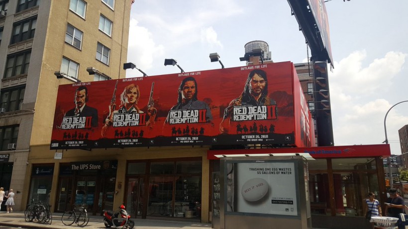 《荒野大镖客：救赎2》巨幅广告牌出现纽约街头：首次出现的新面孔