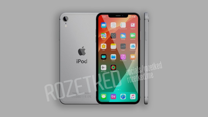 国外网站放出苹果ipod touch 7概念渲染图:采用刘海显示屏和铝制机身