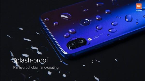 红米Note 7 Pro新增P2i纳米疏水涂层：有效防止日常液体灰尘损坏手机