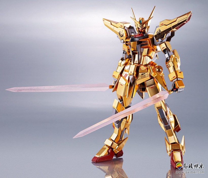 日本万代推出"metal robot魂拂晓高达(大鹫装备)"金黄耀眼色泽