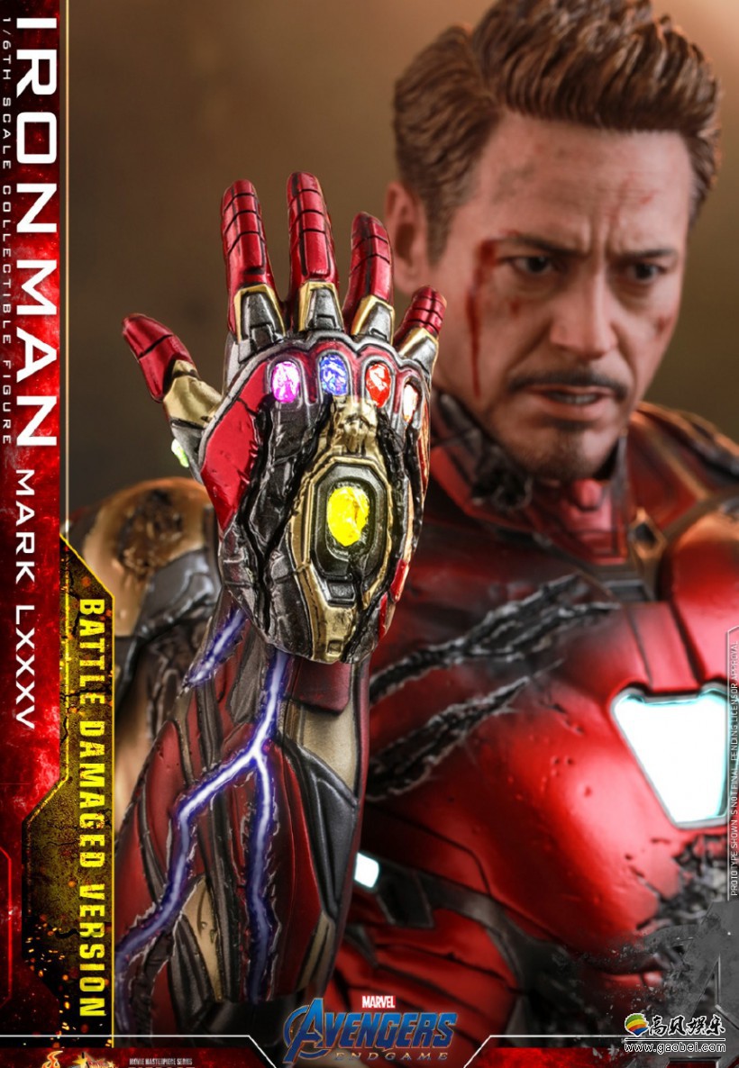 hottoys《复联4》钢铁侠mark 85战损版1:6合金人偶:细节还原度太爆表