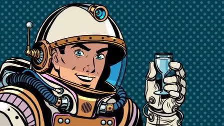 太空技术新“突破”：特殊设计瓶子使在太空微重力环境喝香槟成为可能