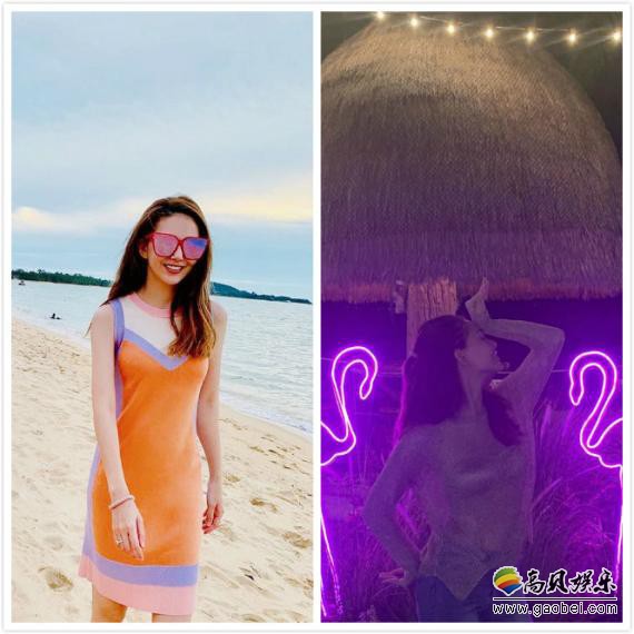 昆凌在个人社交网站分享了自己旅游途中美照：戴着夸张太阳镜，微笑满面