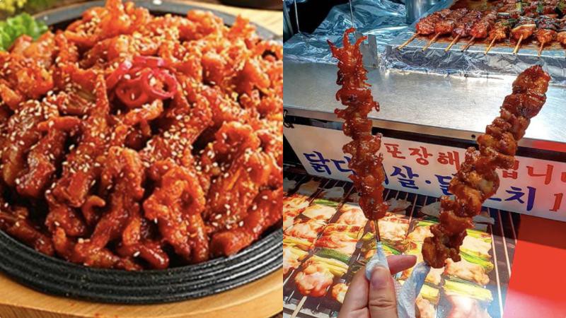 韩国下酒菜外卖美食除了炸鸡、猪脚之外，辣鸡脚在饕客心中占有一席之地