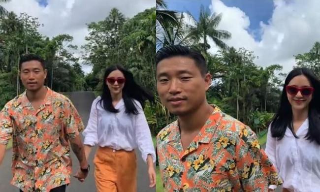 gary不久前一家三口在夏威夷旅行,晒出影片终於近距离