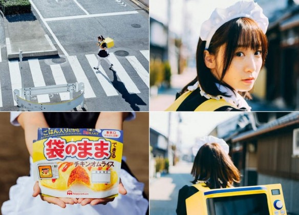 日本厂商推出即热蛋包饭，结合女仆元素，邀请日本知名COSER伊织萌代言