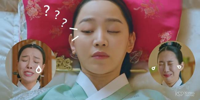 《哲仁王后》发布将播出的第五集抢先看内容：中殿娘娘不知为何安详躺著