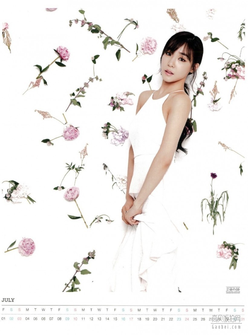 少女时代tiffany最新的年历，气质高贵