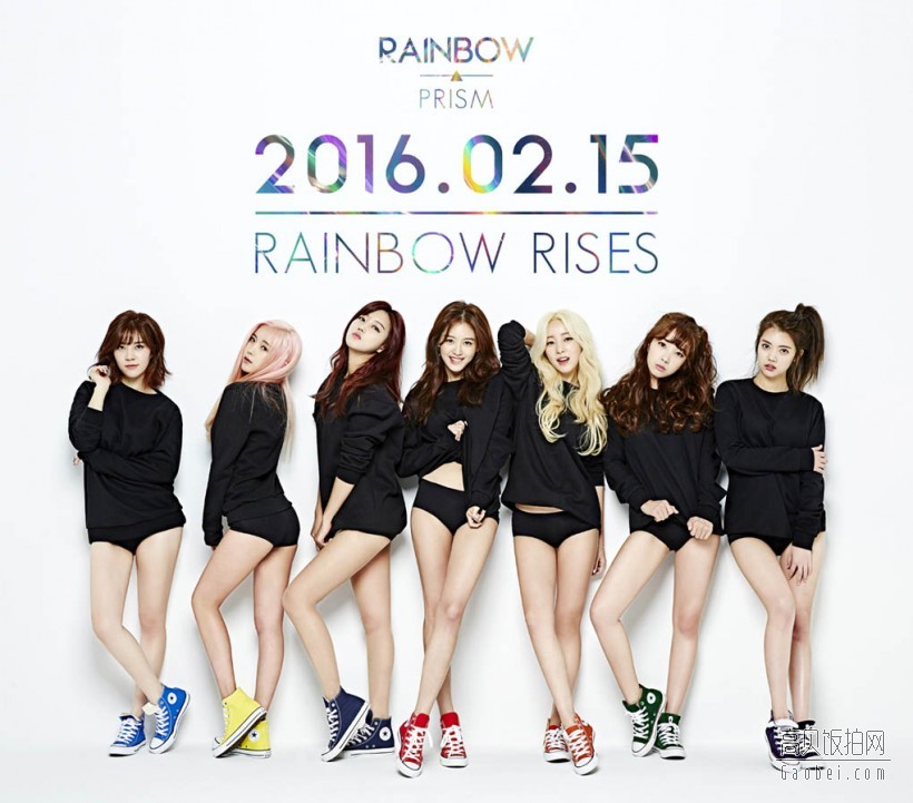 RainBow公开了第四张迷你专辑《PRISM》的团体宣传照