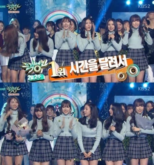 女团GFRIEND在KBS 2TV音乐节目《音乐银行》中获得了冠军 女团GFRIEND在KBS 2TV音乐节目《音乐银行》中获得了冠军