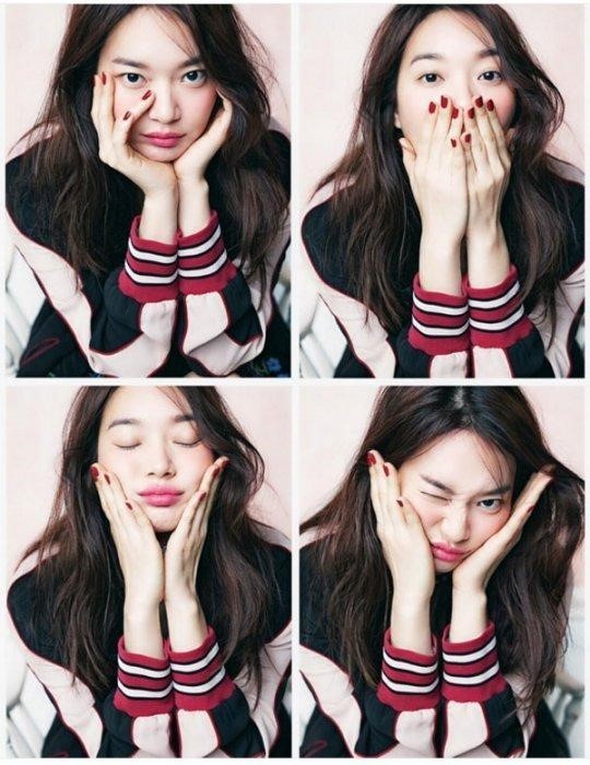 演员申敏儿公开近日拍摄时尚杂志《COSMOPOLITAN》的写真照