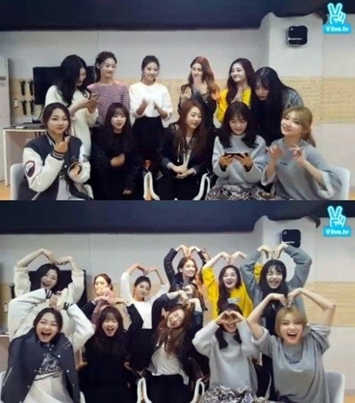 韩国女团I.O.I简短地向观众问候，并公开了今后的计划