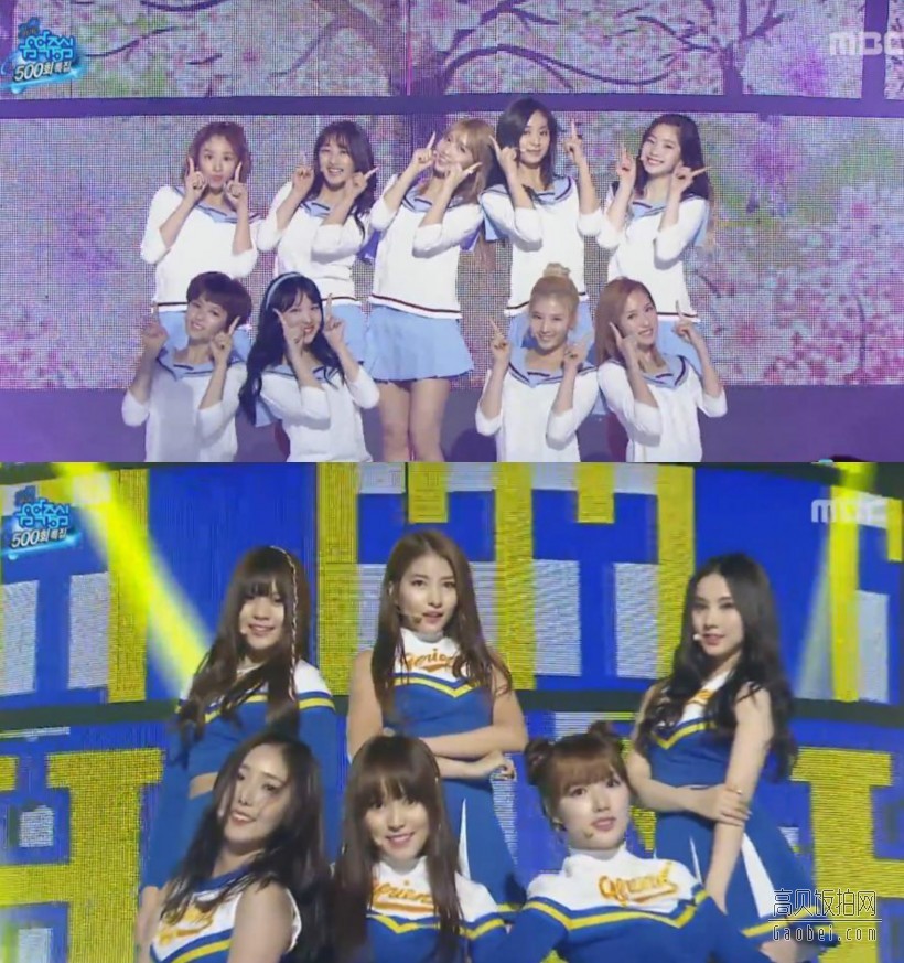女团GFRIEND和TWICE准备了交换舞台表演