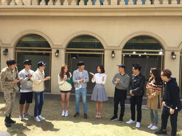 《Running Man》官方公开演员晋久与金智媛等人录制现场相片