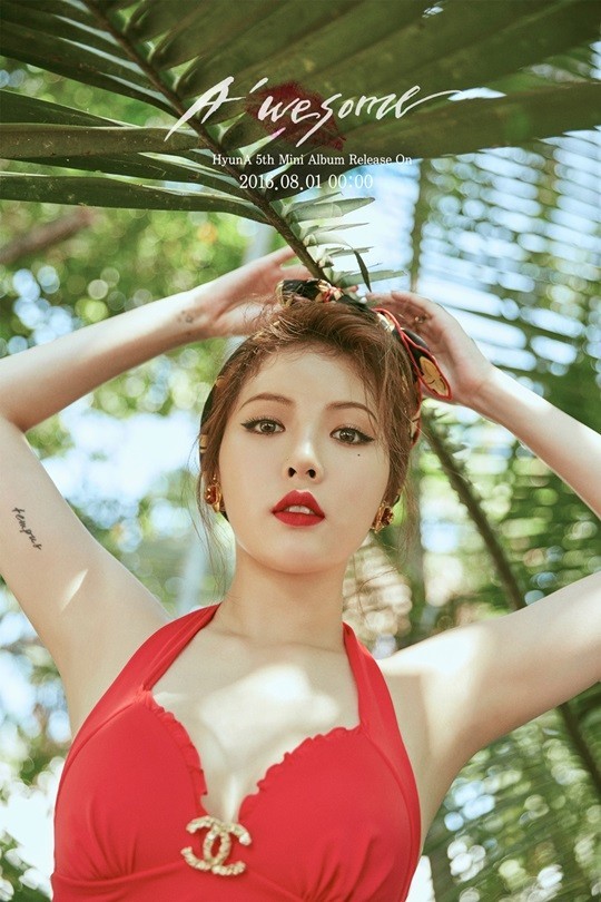 4minute 成员泫雅公开了迷你五辑《A'wesome》的第二波照片