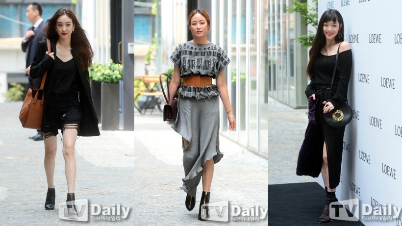郑丽媛、金孝珍、Sulli出席了某画廊举办的LOEWE品牌pHOTocall活动