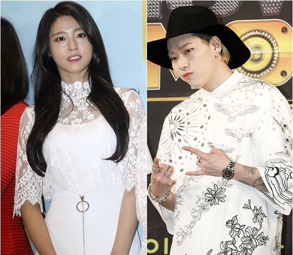 韩媒曝光一组aoa成员金雪炫与blockb队长zico的约会照