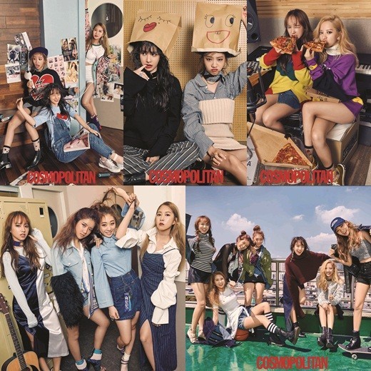 韩国女子组合宇宙少女为拍摄的写真公开