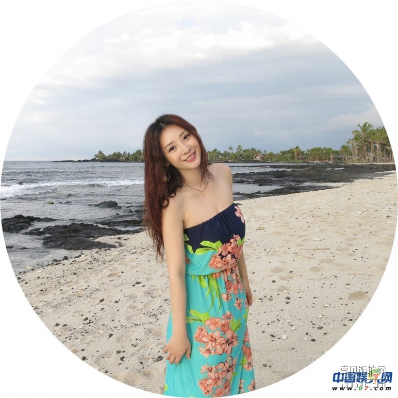 昨日柳岩发微博配上圆形构图的9张夏威夷随拍