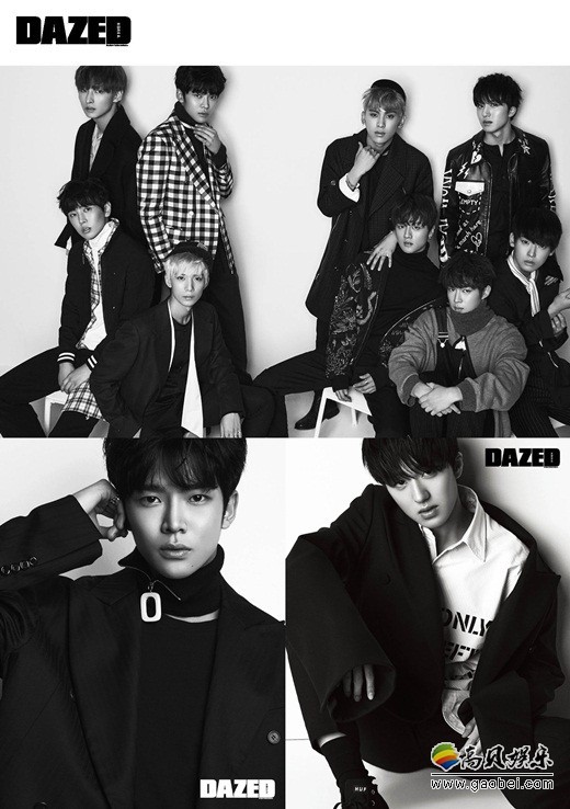 SF9携手某时尚杂志拍摄了出道后的首次完整体写真