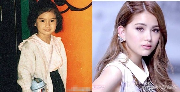 网上曝光了一组Angelababy小学时的旧照
