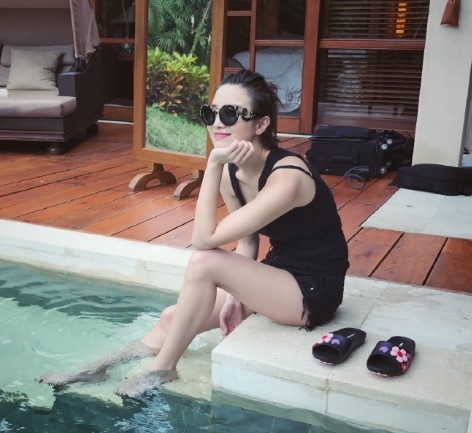 宋佳晒自己度假的照片了？