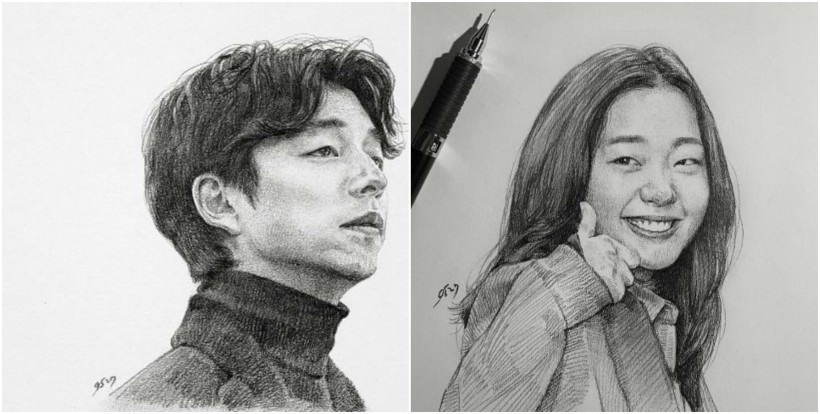 网友公开了一组《鬼怪》主人公的铅笔肖像画