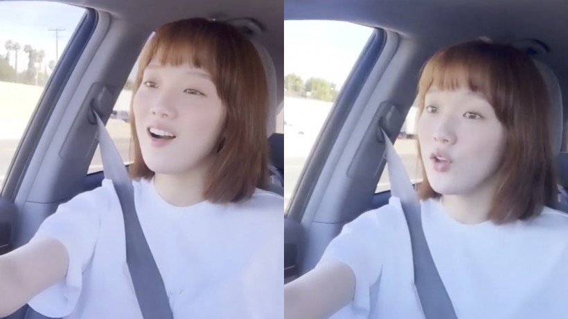 李圣经在自己的IG上公开了一段她开车演唱著阿拉丁主题曲的影片