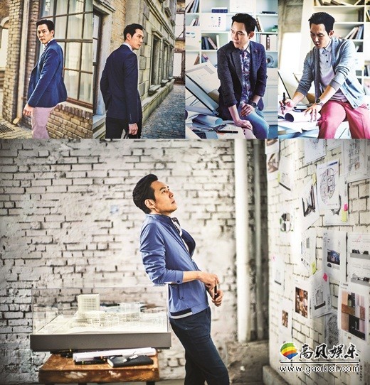 韩国演员李政宰携手某男士休闲品牌拍摄的2017年S/S写真公开
