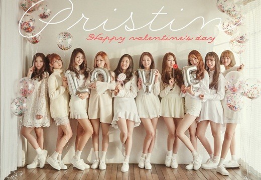 新人女团PRISTIN公开了以“WHITE PRISTIN”为题的情人节特别海报