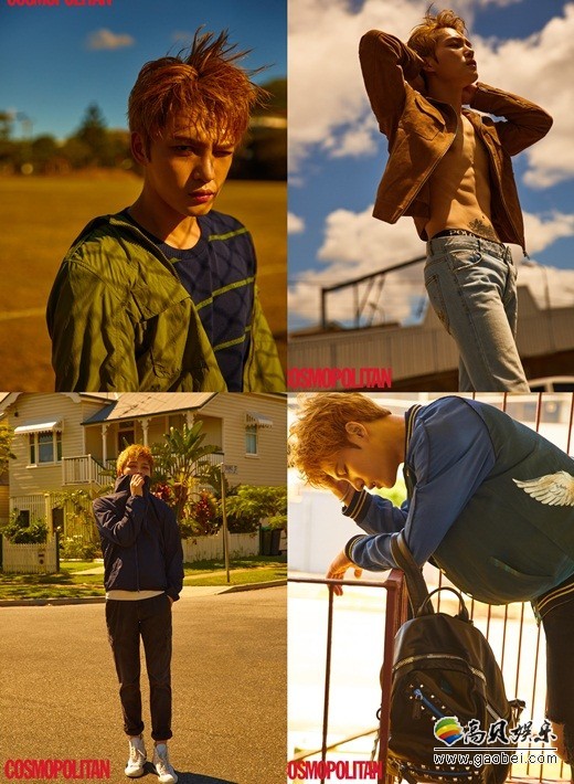 退伍后的金在中置身于澳大利亚的自然风光中