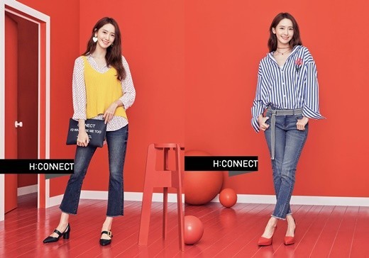 韩国组合少女时代成员允儿为某品牌拍摄的2017春季首款画报16日公开