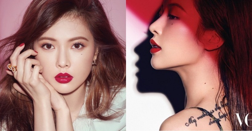 泫雅为时尚杂志《VOGUE》拍摄了一组写真
