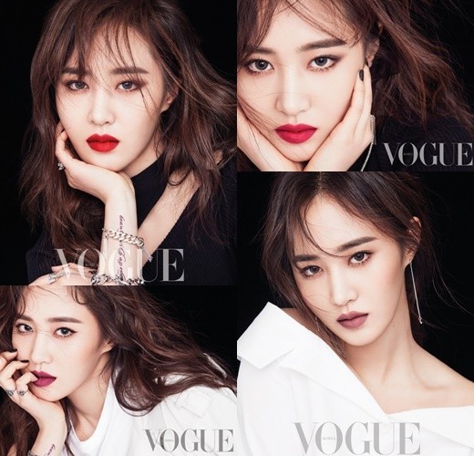 Yuri为某杂志拍摄的最新美妆画报21日公开