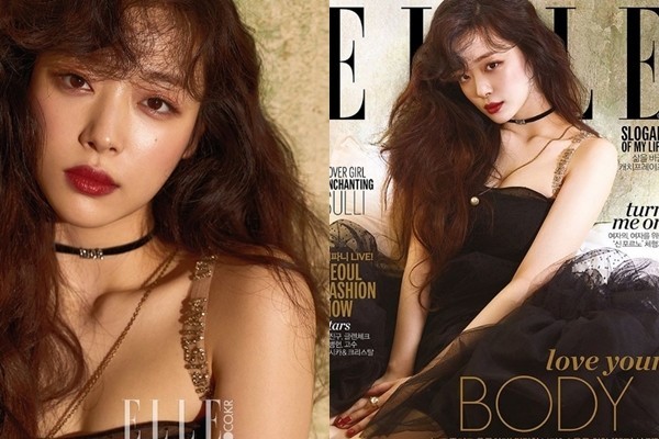 女团f(x)出身的演员雪莉为时尚杂志ELLE拍摄5月号画报