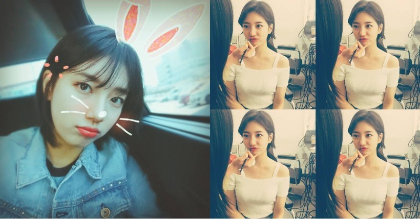 剪短发的秀智更可爱了