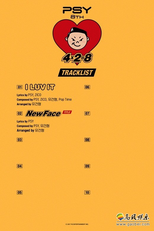 PSY的正规八辑将于10日下午6点公开