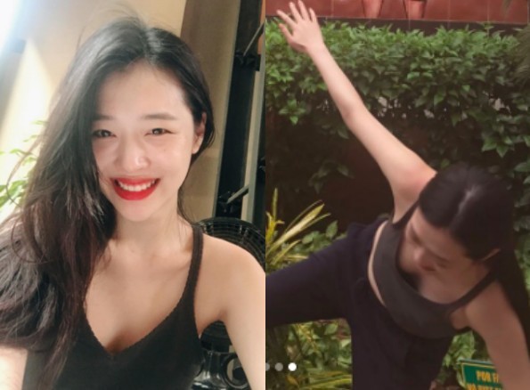 艺人雪莉9日在Instagram贴出多张休闲照