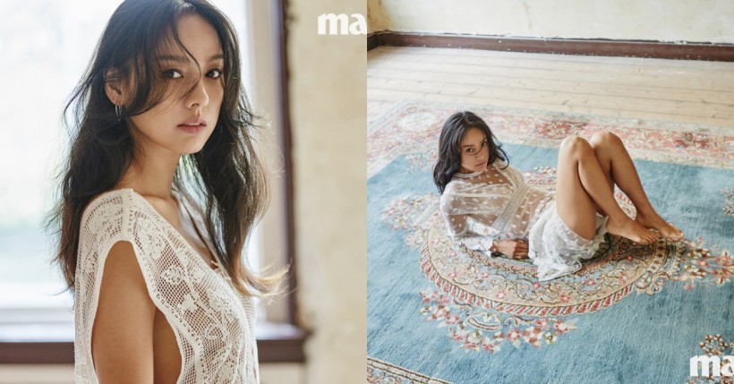 李孝利为时尚杂志《Marie Claire》拍摄了一组写真