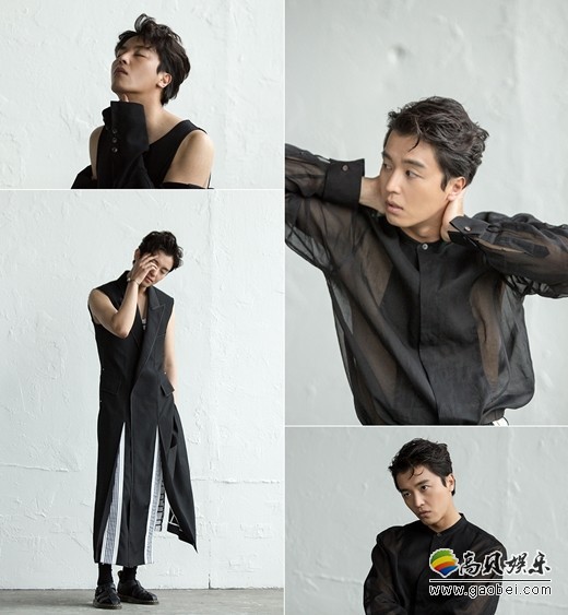 延宇振为某杂志拍摄写真的一组幕后花絮照于7日公开