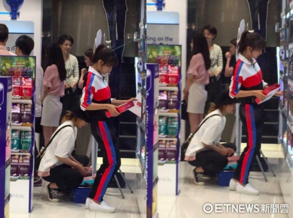 金智媛现身某家美妆店近百名路人上前围观 亲和力十足