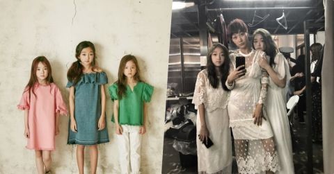 卞贞秀携一双女儿拍摄了时尚大片，通过IG公开了认证照