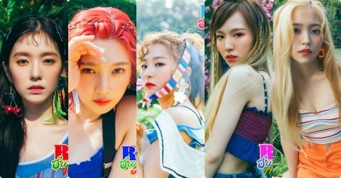 本周回归的 Red Velvet网站上公开了全员的正面、背影预告画报