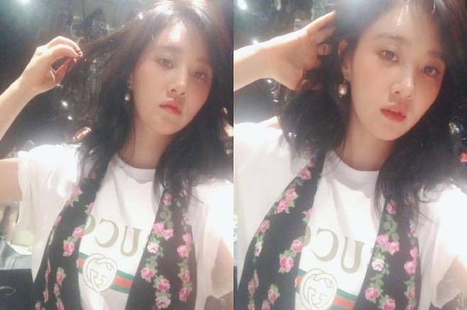 少女时代成员俞利在Instagram晒一组连拍，传达了其近况